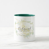 Mug Fleurs de soleil modernes Mariage d'or Sage (Centre)