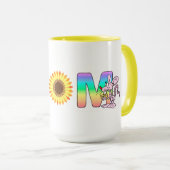 Mug Fleurs de soleil MOM et souris (Devant droit)