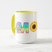 Mug Fleurs de soleil MOM et souris (Devant gauche)
