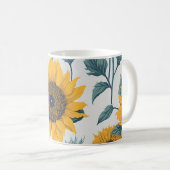 Mug Fleurs de soleil - Musique d'été (Devant droit)