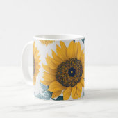 Mug Fleurs de soleil - Musique d'été (Devant gauche)