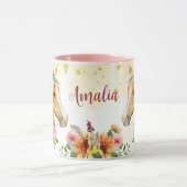 Mug Fleurs de soleil Palomino Horse nom personnalisé t (Centre)