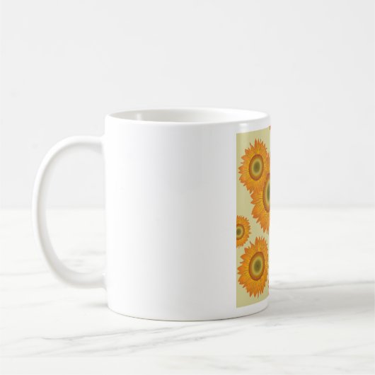 Mug Fleurs de soleil rétro (Gauche)