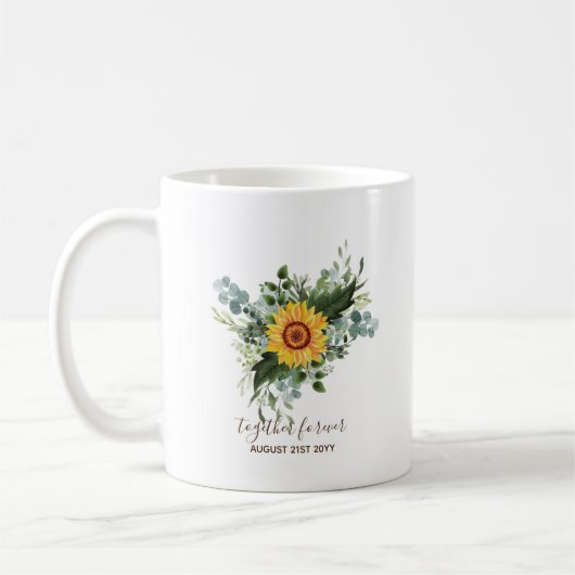 Mug Fleurs de soleil rustiques Eucalyptus Leaf (Gauche)