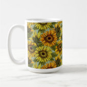 Mug Fleurs de soleil sur Sage Arrière - plan Foliage O (Gauche)