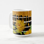 Mug Fleurs de soleil uniques et fantasques (Devant gauche)