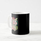Mug Fleurs de squelette Radiographie de la cage thorac (Devant gauche)