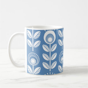 Mug Fleurs de style folk scandinave - fleurs florales 