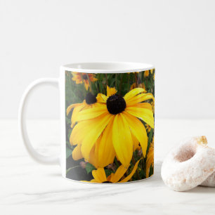 Mug Fleurs de Susan observées par noir d'or de