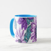 Mug Fleurs de tissu pourpre (Devant gauche)