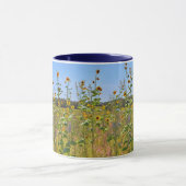 Mug Fleurs de tournesol en coupe d'art agricole (Centre)