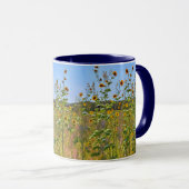 Mug Fleurs de tournesol en coupe d'art agricole (Devant droit)