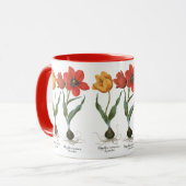Mug Fleurs de tulipes printanières vintage par Basiliu (Devant gauche)