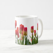 Mug Fleurs de tulipes rouges (Devant droit)