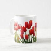 Mug Fleurs de tulipes rouges (Devant gauche)