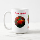 Mug Fleurs de tulipes rouges (Gauche)