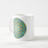 Mug FLEURS DE VIE - Géométrie Sacrée Design 1 (Devant gauche)