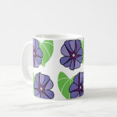 Mug Fleurs de Volubilis Bleu Floral (Devant gauche)