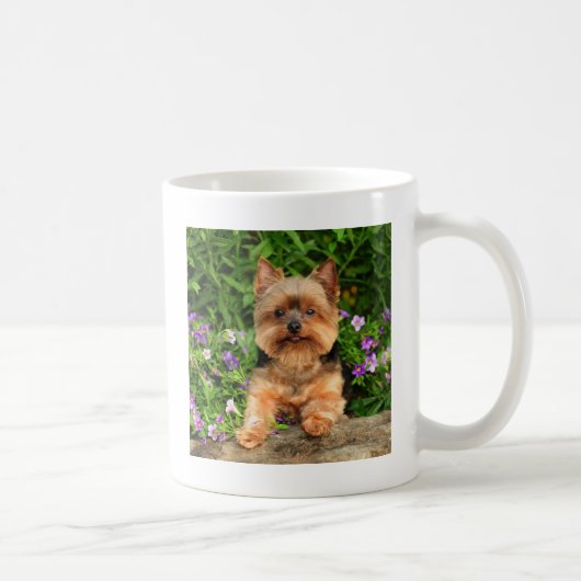 Mug Fleurs de Yorkie (Droite)