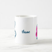 Mug Fleurs de Zinnia Monogramme Initiale B Personnalis (Centre)