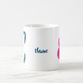 Mug Fleurs de Zinnia Monogramme Initiale C Personnalis (Centre)
