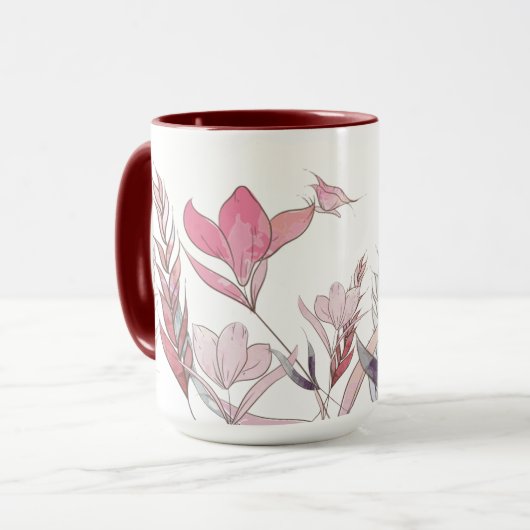 Mug Fleurs d'eau (Devant gauche)