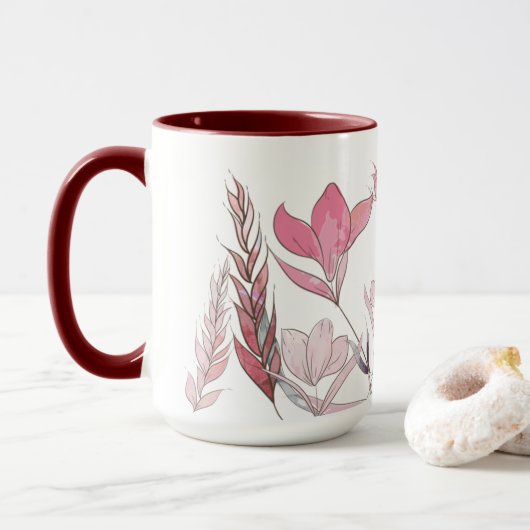 Mug Fleurs d'eau (Avec donut)