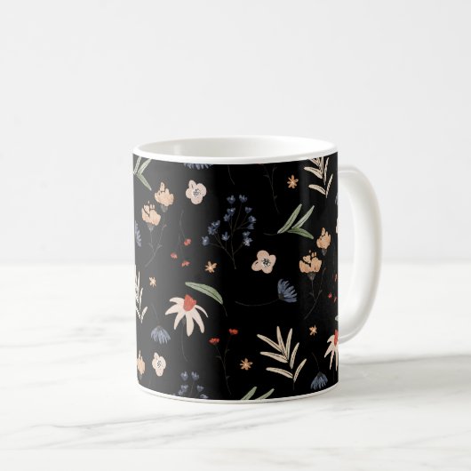 Mug Fleurs d'eau simples 1 (Devant droit)