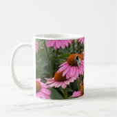 Mug Fleurs d'Echinacea rose et abeilles magnifiques (Gauche)