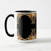Mug Fleurs Décoratives Dorées (Gauche)