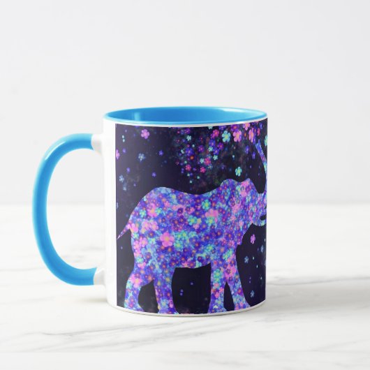 Mug Fleurs d'éléphants - Ajouter votre image / texte / (Gauche)