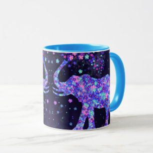 Mug Fleurs d'éléphants - Ajouter votre image / texte /