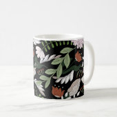 Mug Fleurs d'Engraving Antique Peint à la main (Devant droit)