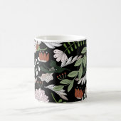 Mug Fleurs d'Engraving Antique Peint à la main (Centre)
