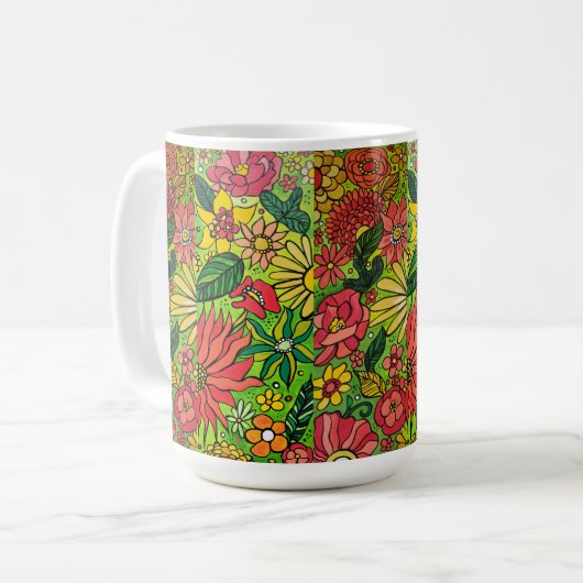 Mug Fleurs des années 70 (Devant gauche)
