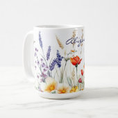Mug Fleurs des prés et lavande (Devant gauche)