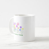 Mug Fleurs des signes de paix (Devant gauche)