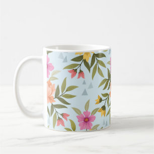 Mug Fleurs Dessinées à la Main Colorées
