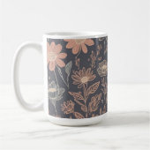 Mug Fleurs dessinées à trait de trait d'illustration (Gauche)