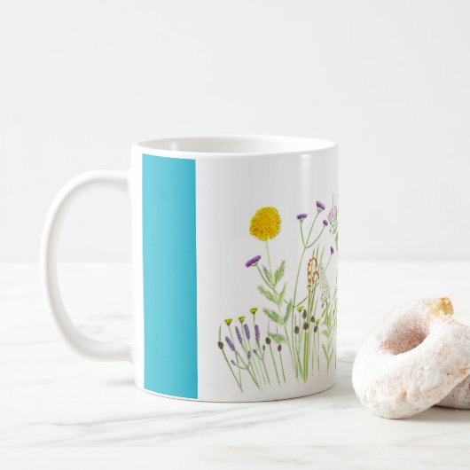 Mug Fleurs d'été (Avec donut)