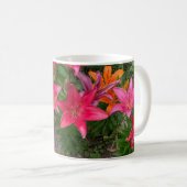 Mug Fleurs d'été de moisissures monogrammes (Devant droit)