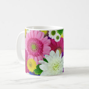 Mug Fleurs d'été, marguerites colorées,
