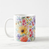 Mug Fleurs d'été personnalisées et jolies (Gauche)