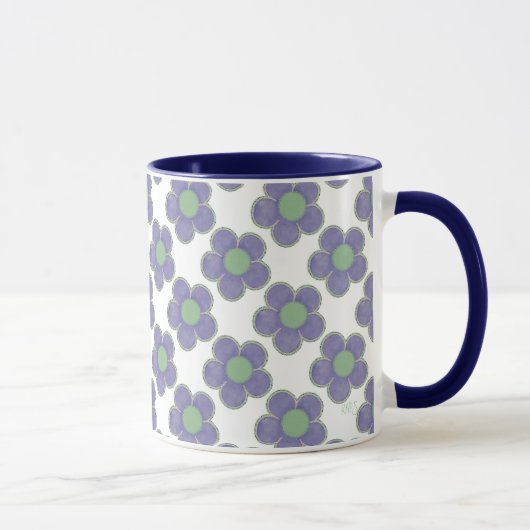 Mug Fleurs d'été violettes (Droite)