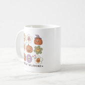 Mug Fleurs d'Halloween rétro mignonnes (Devant gauche)