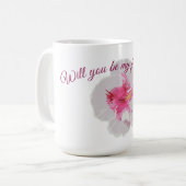 Mug Fleurs d'Hibiscus blanc personnalisées (Devant gauche)