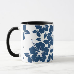Mug Fleurs d'Hibiscus bleu hawaïen