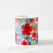 Mug fleurs d'hibiscus bleu tropical (Centre)