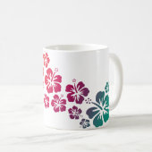 Mug fleurs d'hibiscus colorées (Devant droit)