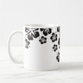 Mug fleurs d'hibiscus en noir (Gauche)